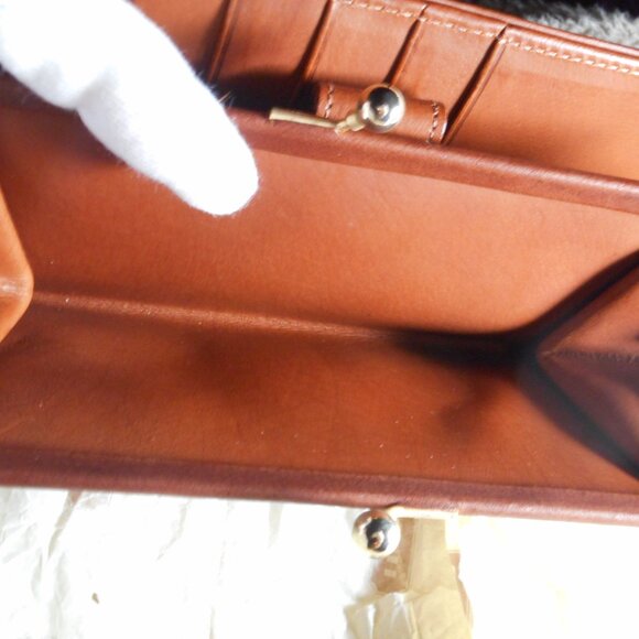 Vintage Coach Large Continental Clutch wallet, NIB in British Tan, 4827 - Picture 7 of 14
